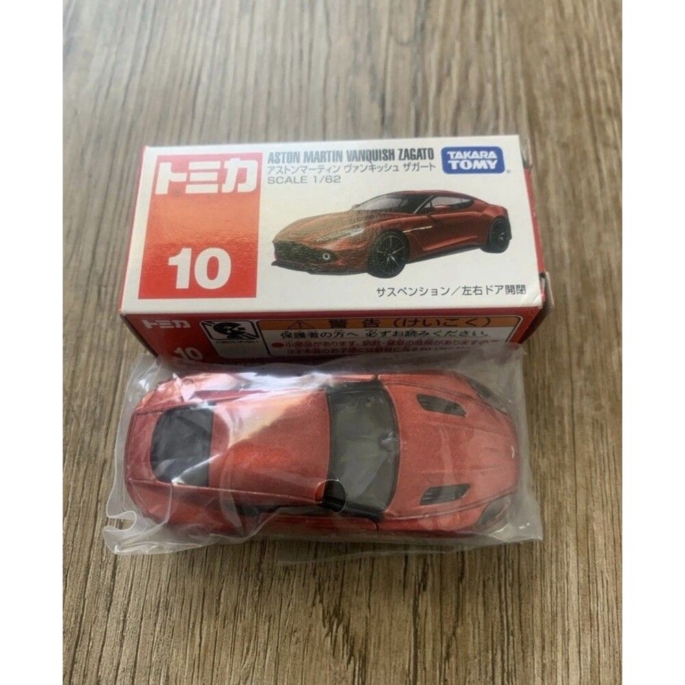 Takara Tomy Tomica Aston Martin Vanquish Zagato Red 1:62 Diecast Car #10